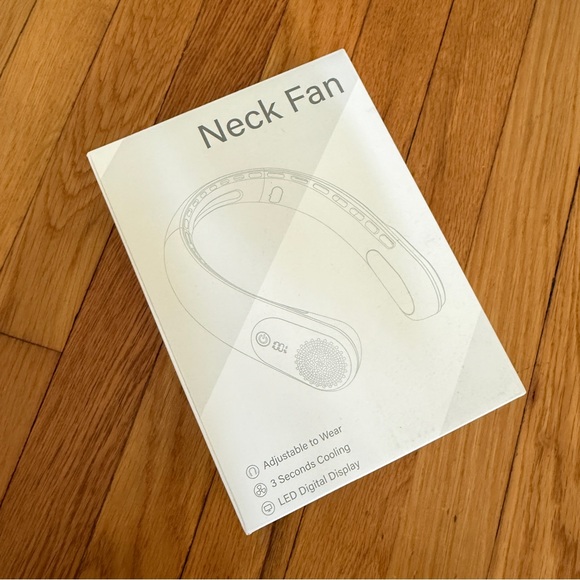 Neck Fan, LED Display USB Rechargeable Portable Fan,360° Cooling Bladeless - Picture 2 of 7